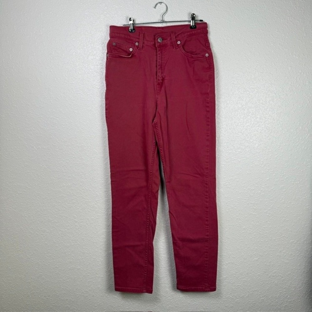 Vintage 1994 Levi's 512 High Waisted Jeans Error Mis-tab Upside Down USA Made 6 - Picture 3 of 14